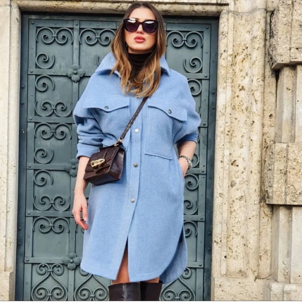Zara wool blend oversized coat size xs - Picture 4 of 14